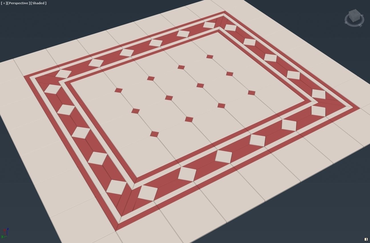 Floor Tile 01 Free low-poly 3D model_1