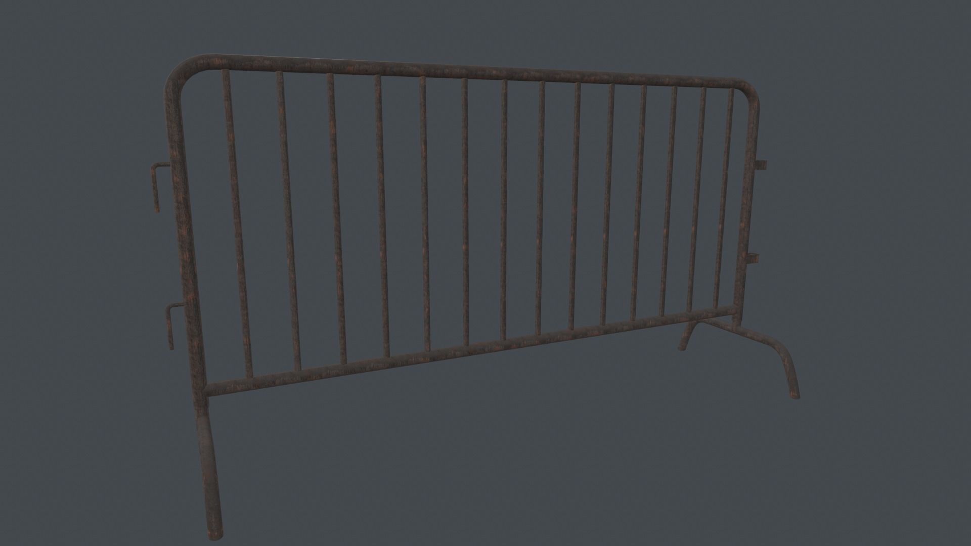 Traffic Fence PBR Game Ready Low-poly 3D model_4