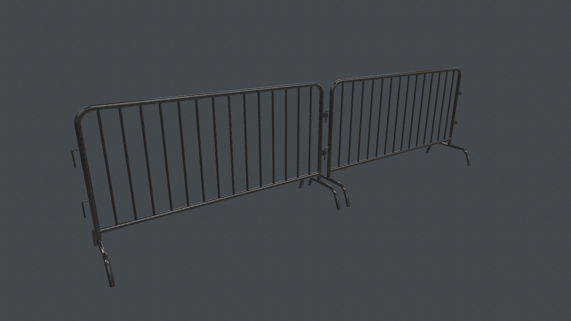 Traffic Fence PBR Game Ready Low-poly 3D model_11