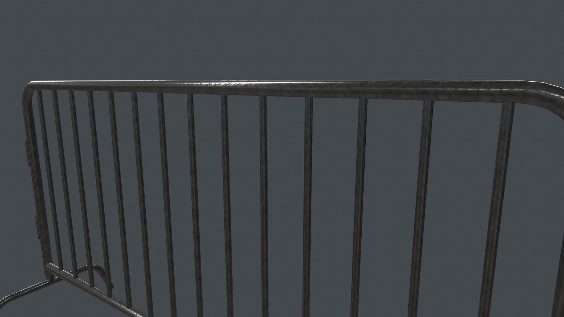 Traffic Fence PBR Game Ready Low-poly 3D model_3