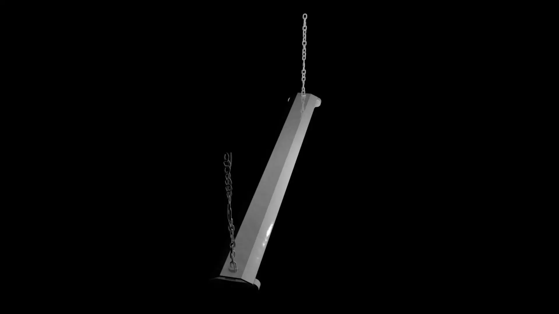 fluorescent light Low-poly 3D model_0