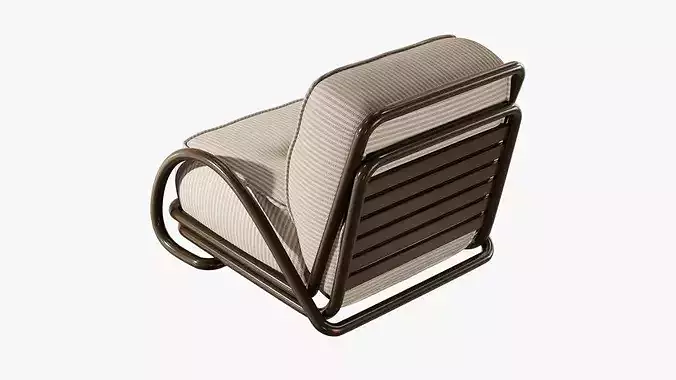 Outdoor chair 3D model 7