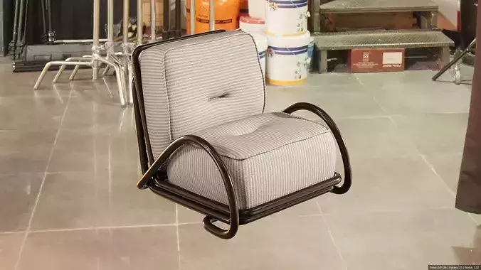 Outdoor chair 3D model 2