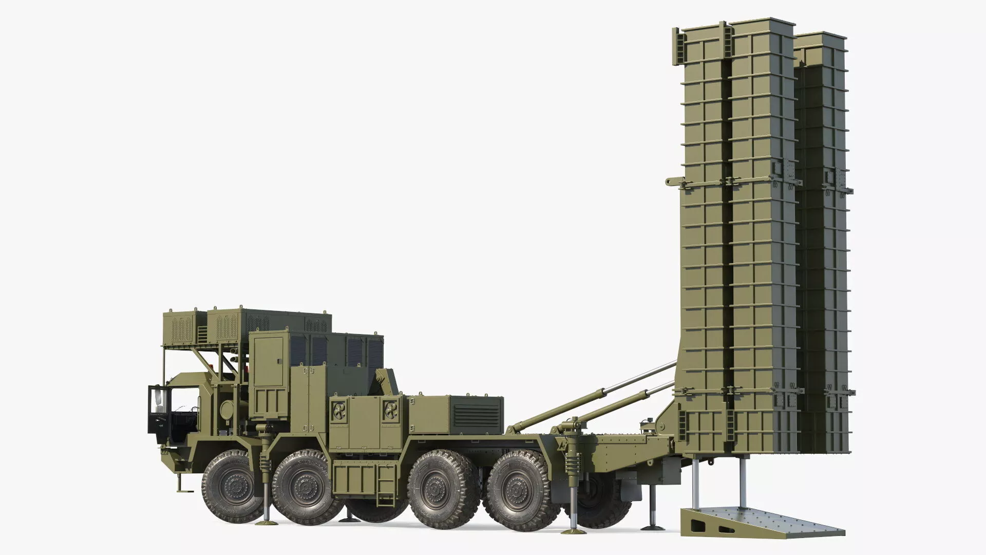 Self Propelled Air Defense Missile System Rigged for Cinema 4D 3D model