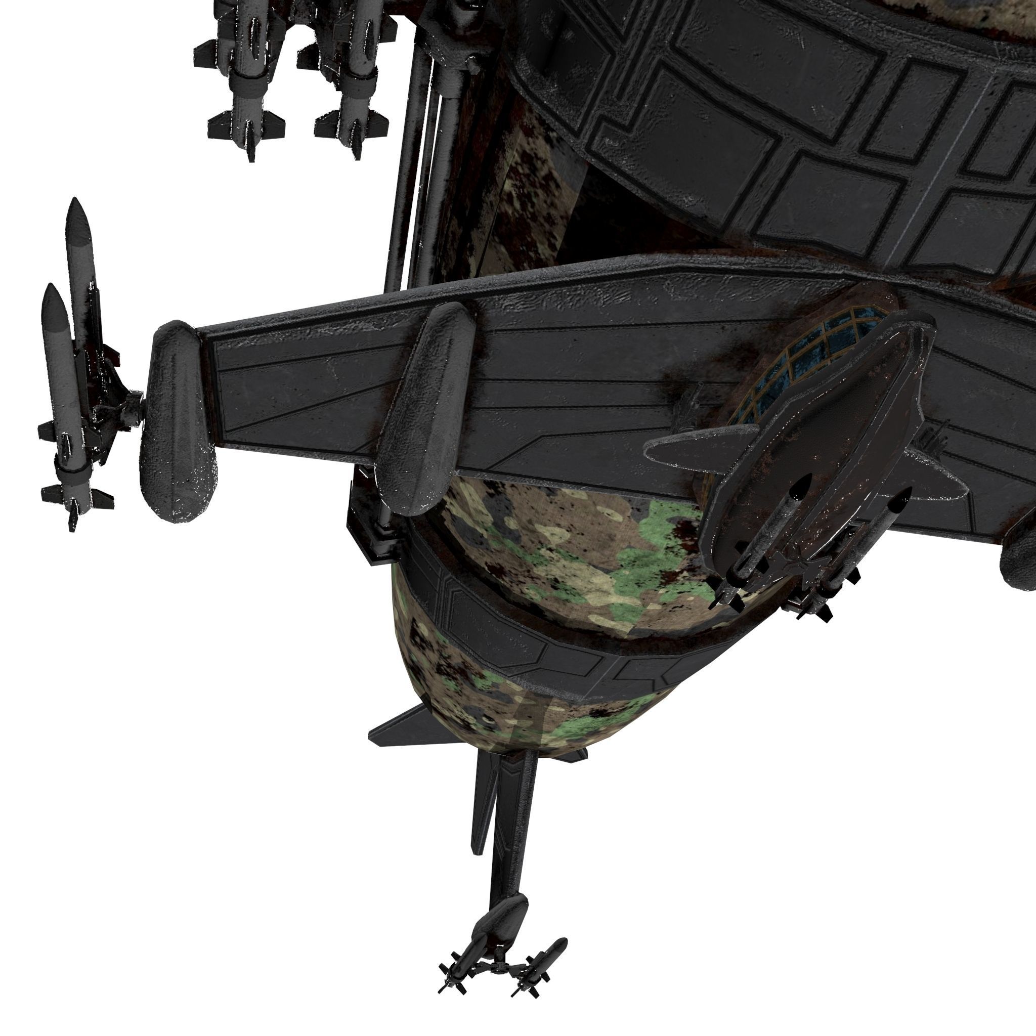 War Zeppelin - Medium Sized Free low-poly 3D model_2