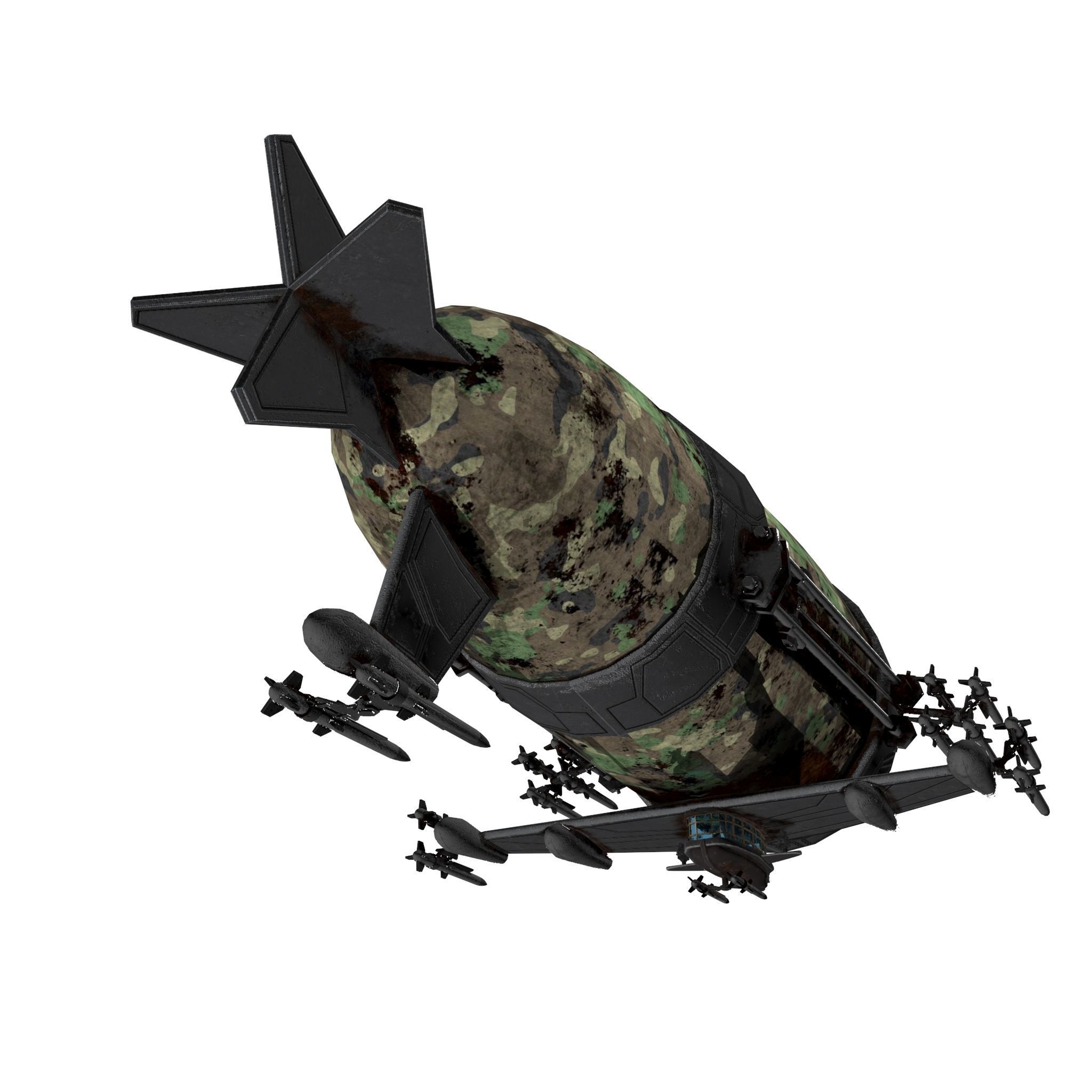 War Zeppelin - Medium Sized Free low-poly 3D model_3