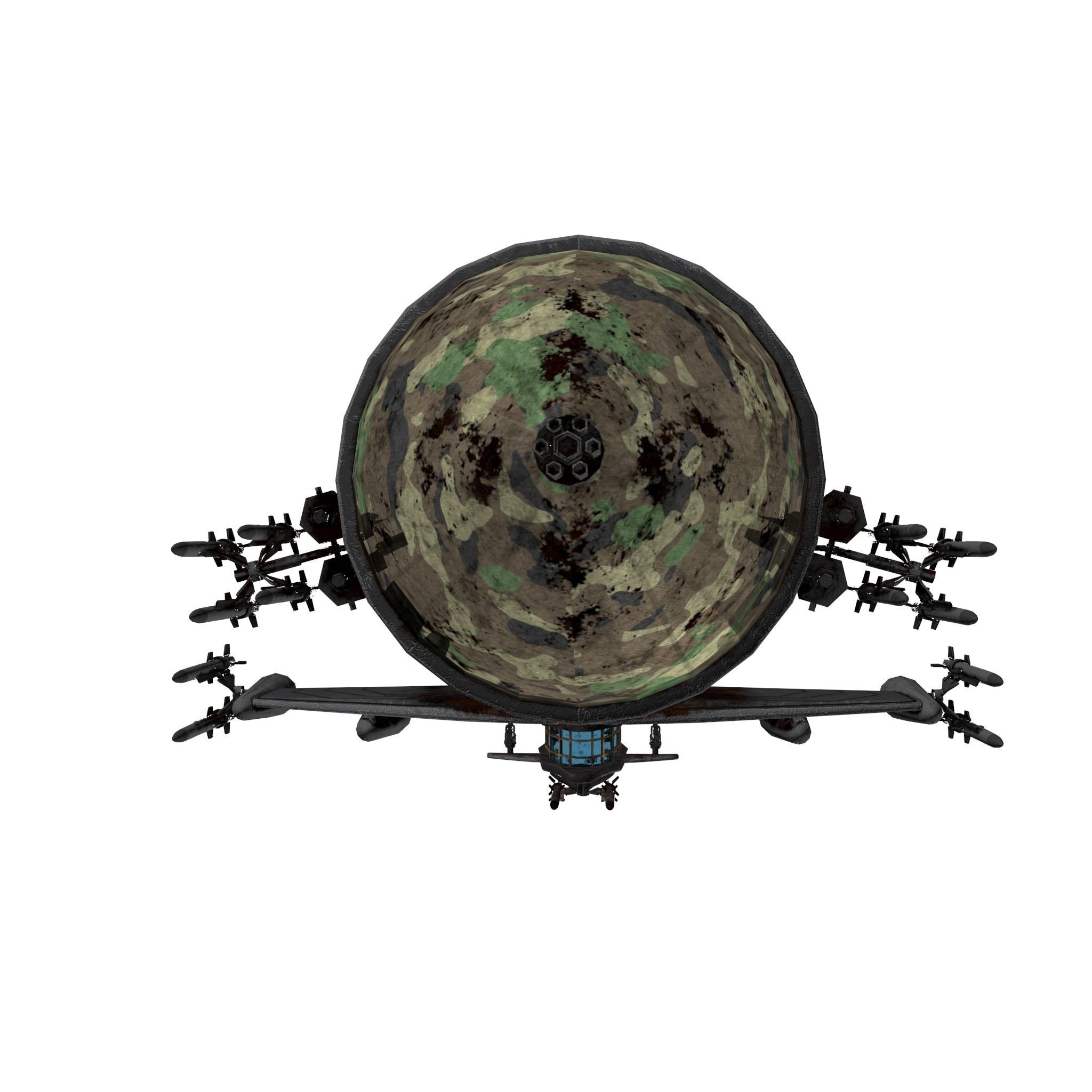 War Zeppelin - Medium Sized Free low-poly 3D model_1