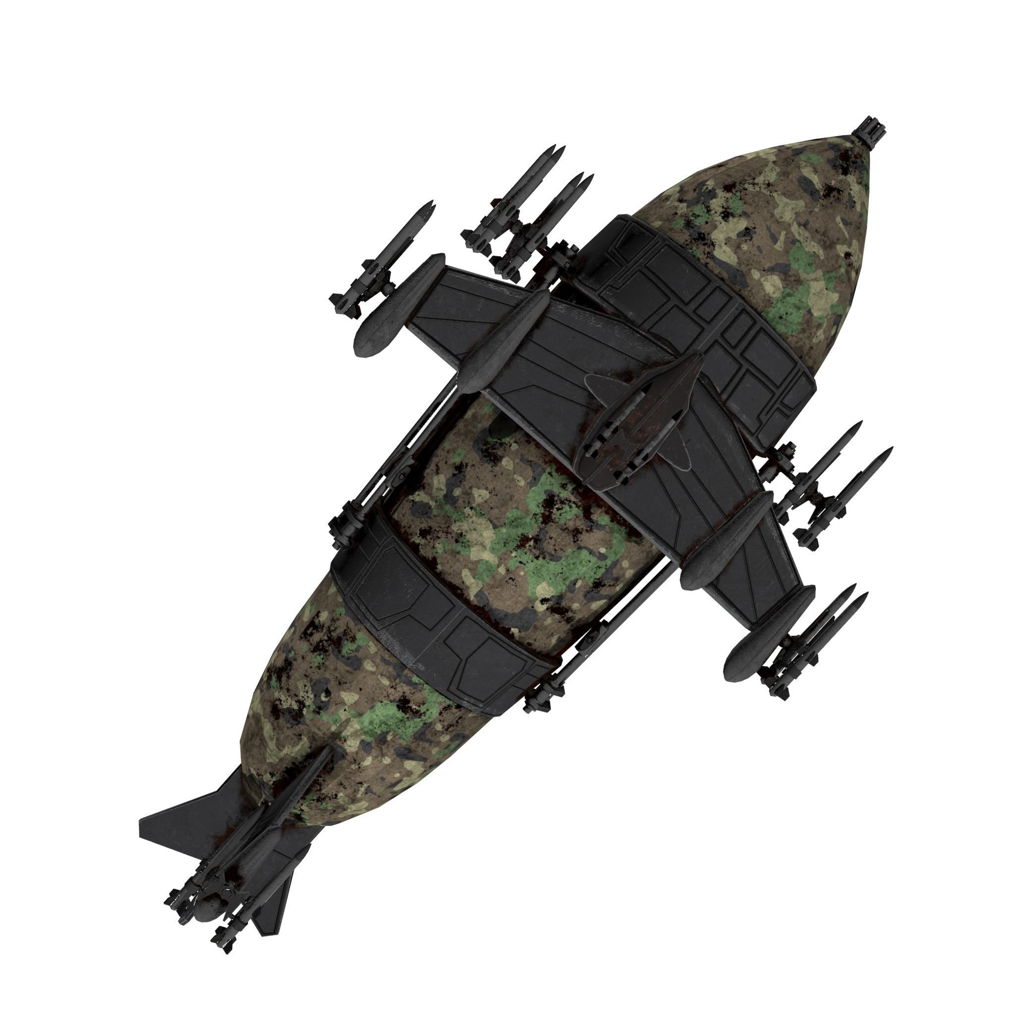 War Zeppelin - Medium Sized Free low-poly 3D model_11