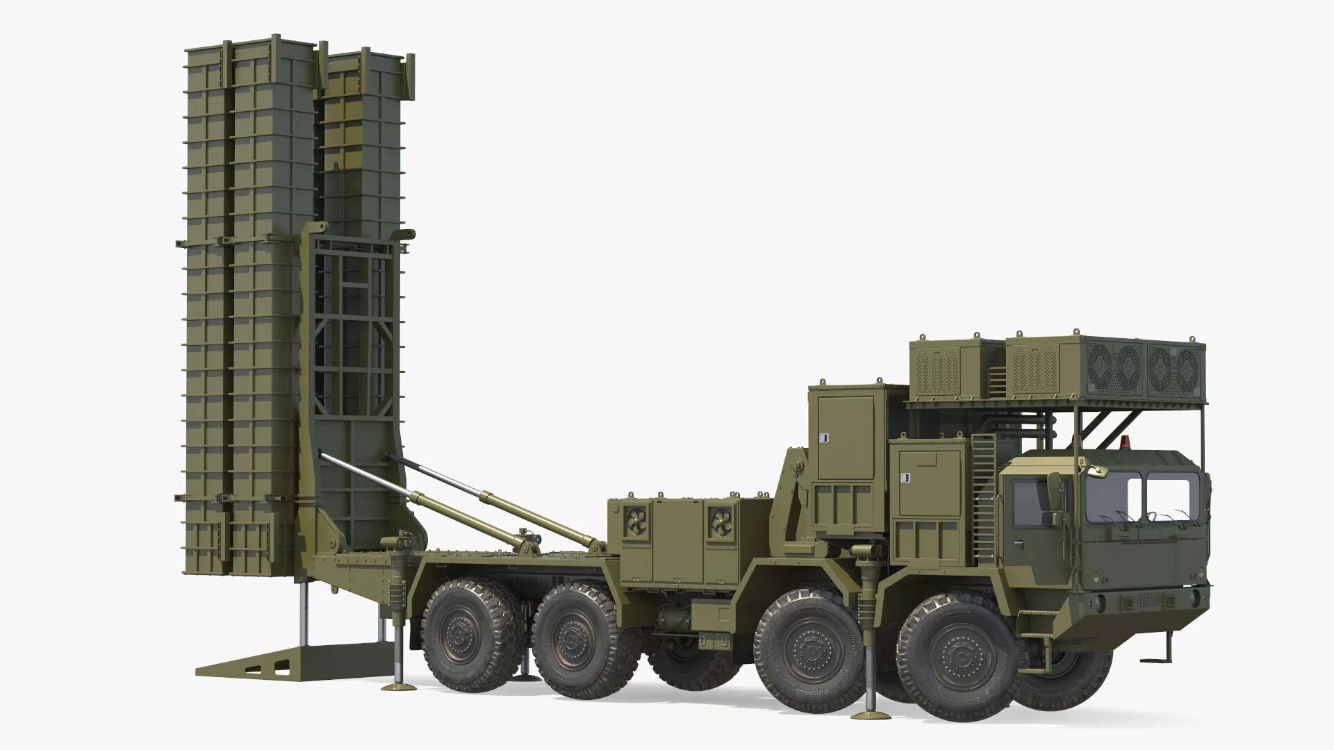 Self Propelled Air Defense Missile System Rigged for Maya 3D model