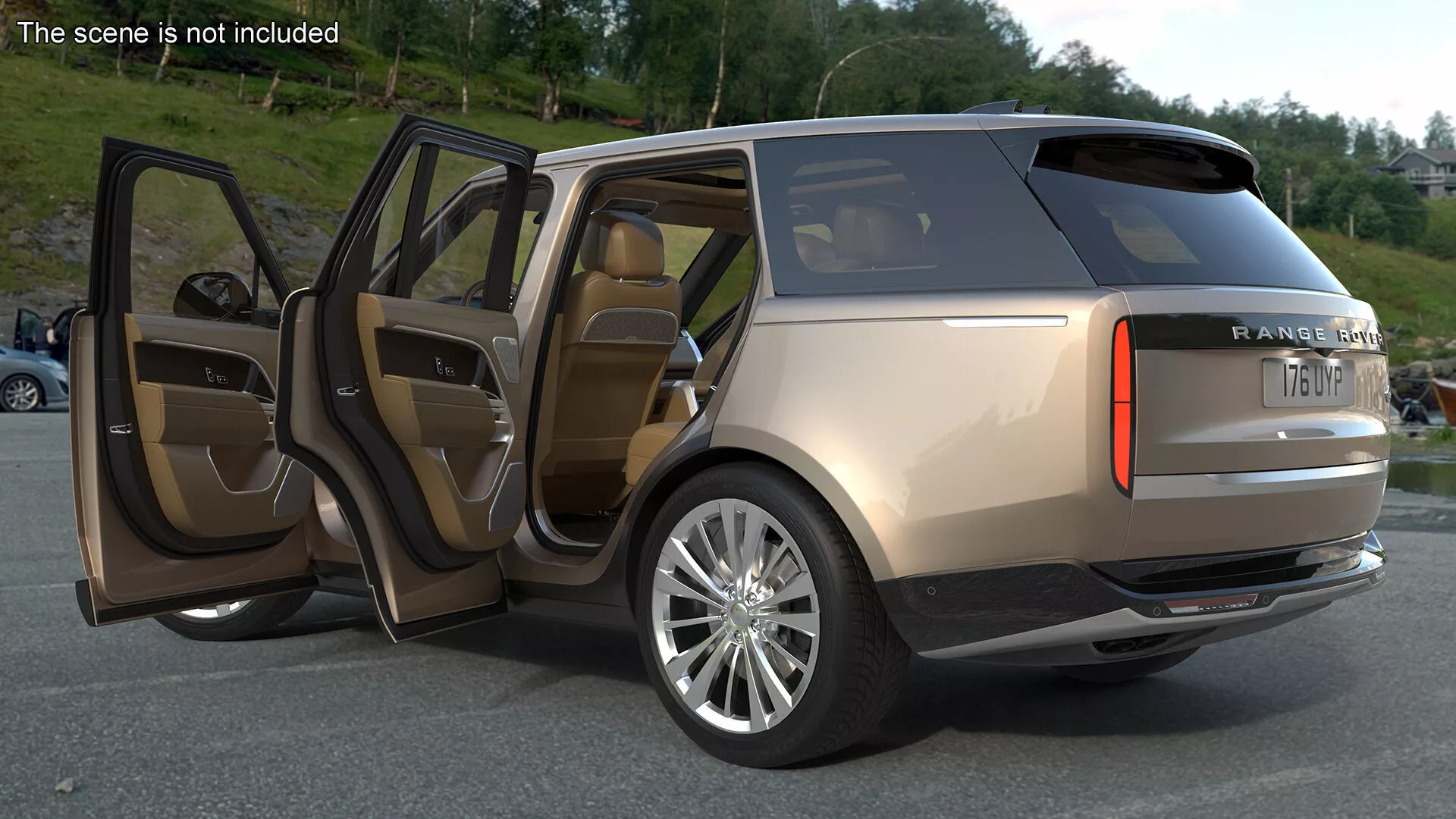 Range Rover 2022 Rigged for Cinema 4D 3D model