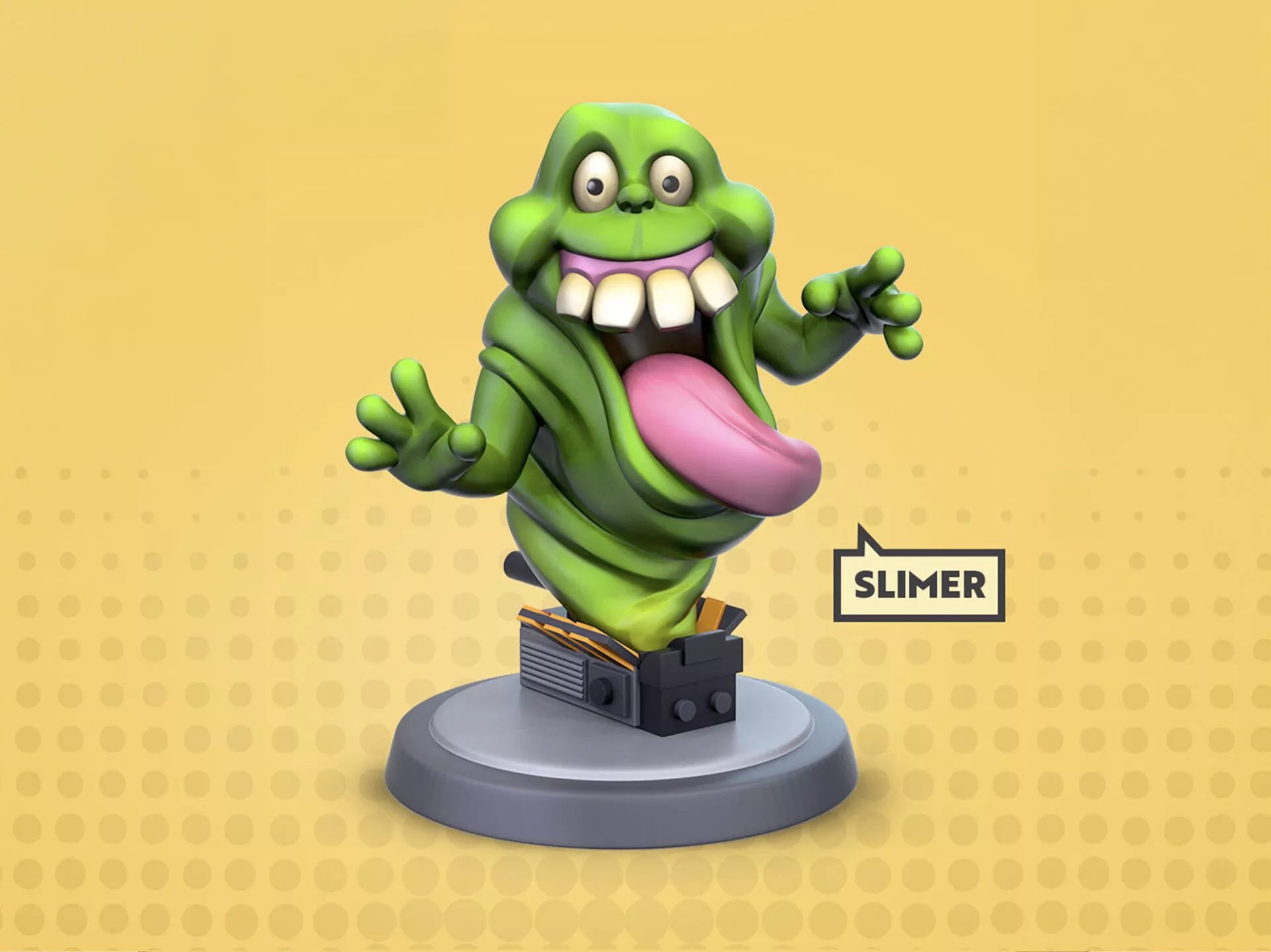 Slimer Chibi 3D print model