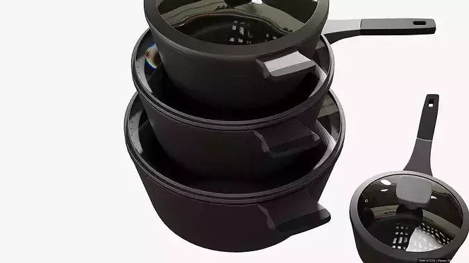 Cookware set 3D model 5