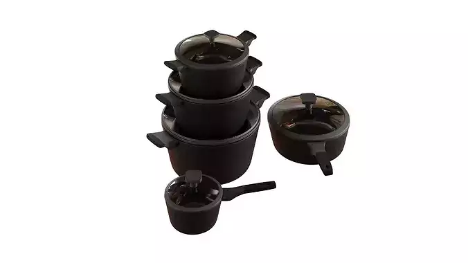 Cookware set 3D model