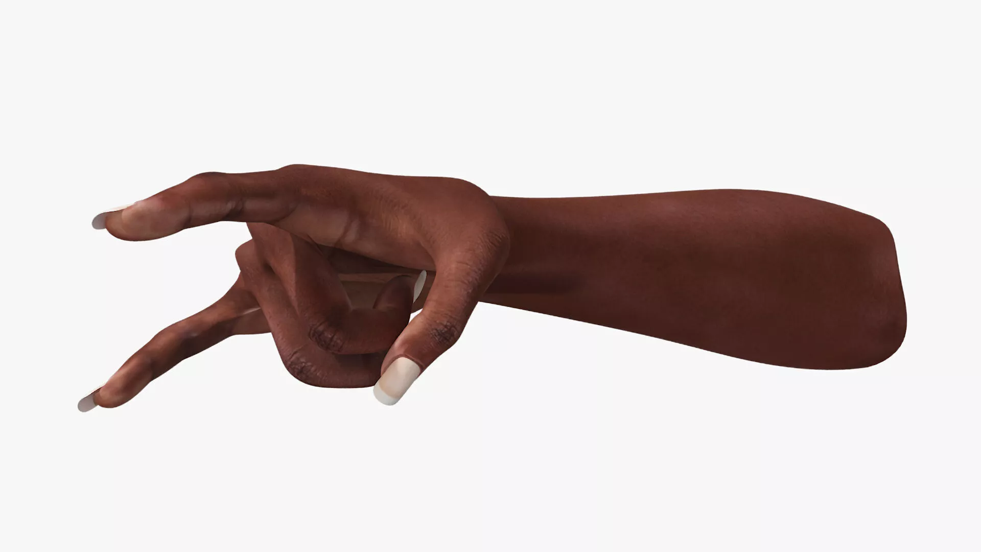 African American Female Hand Rigged for Cinema 4D 3D model