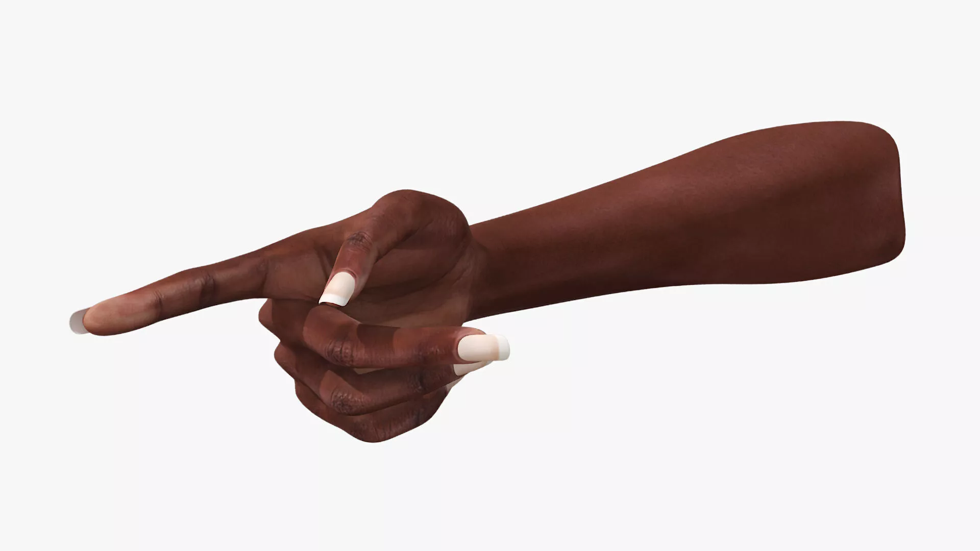 African American Female Hand Rigged for Maya 3D model