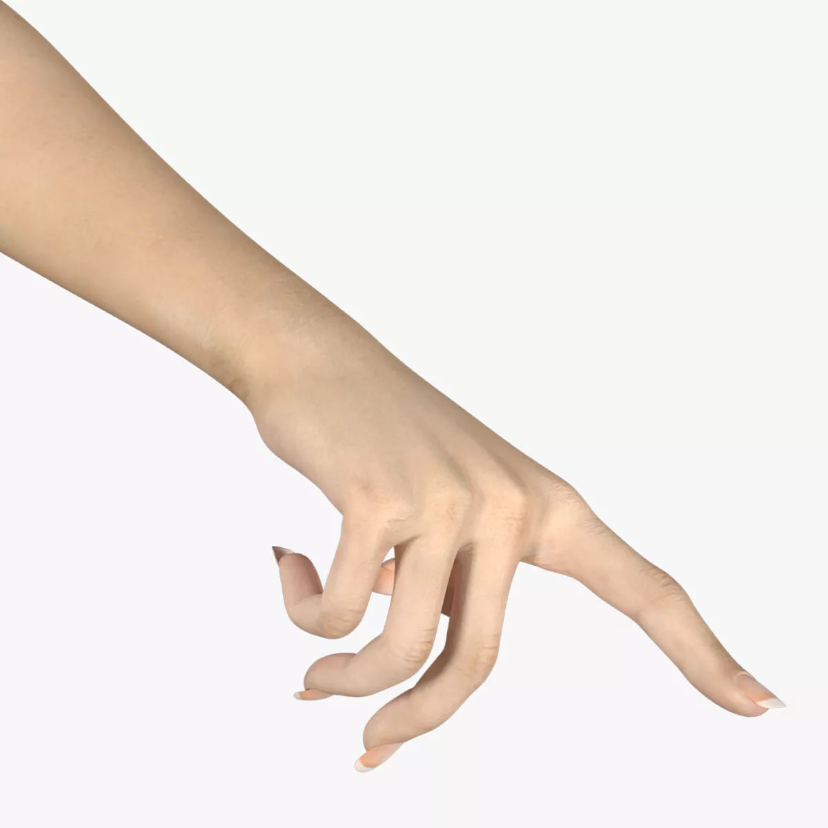 Realistic Female Hand Rigged for Cinema 4D 3D model