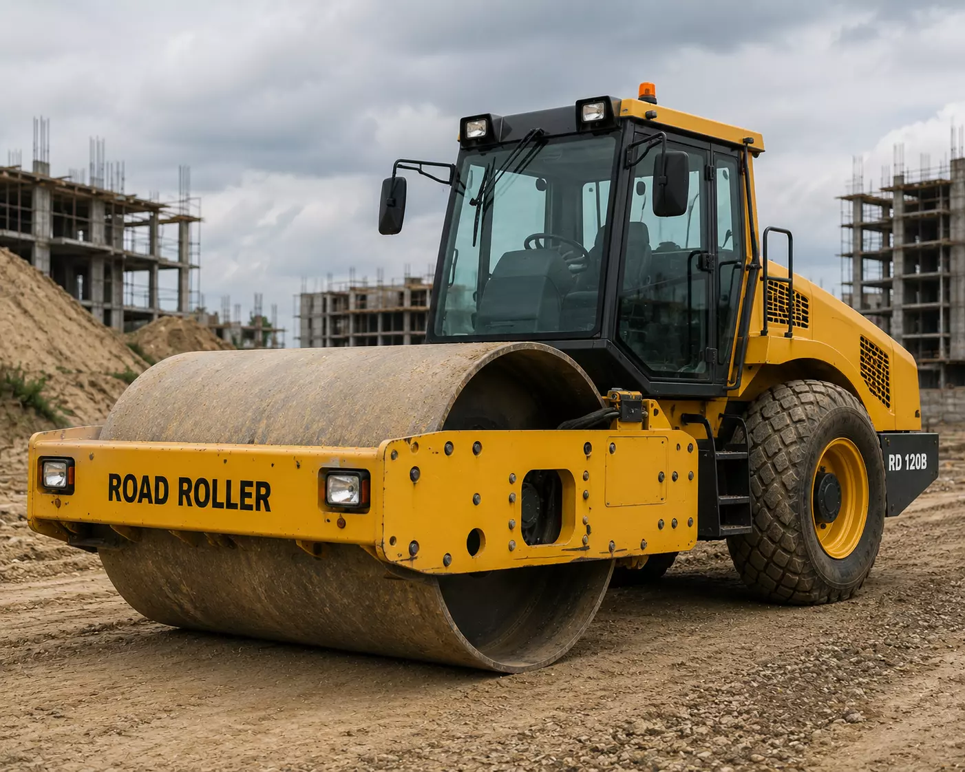 Road Roller Construction Machine Photorealistic 3D Model Render 3D model