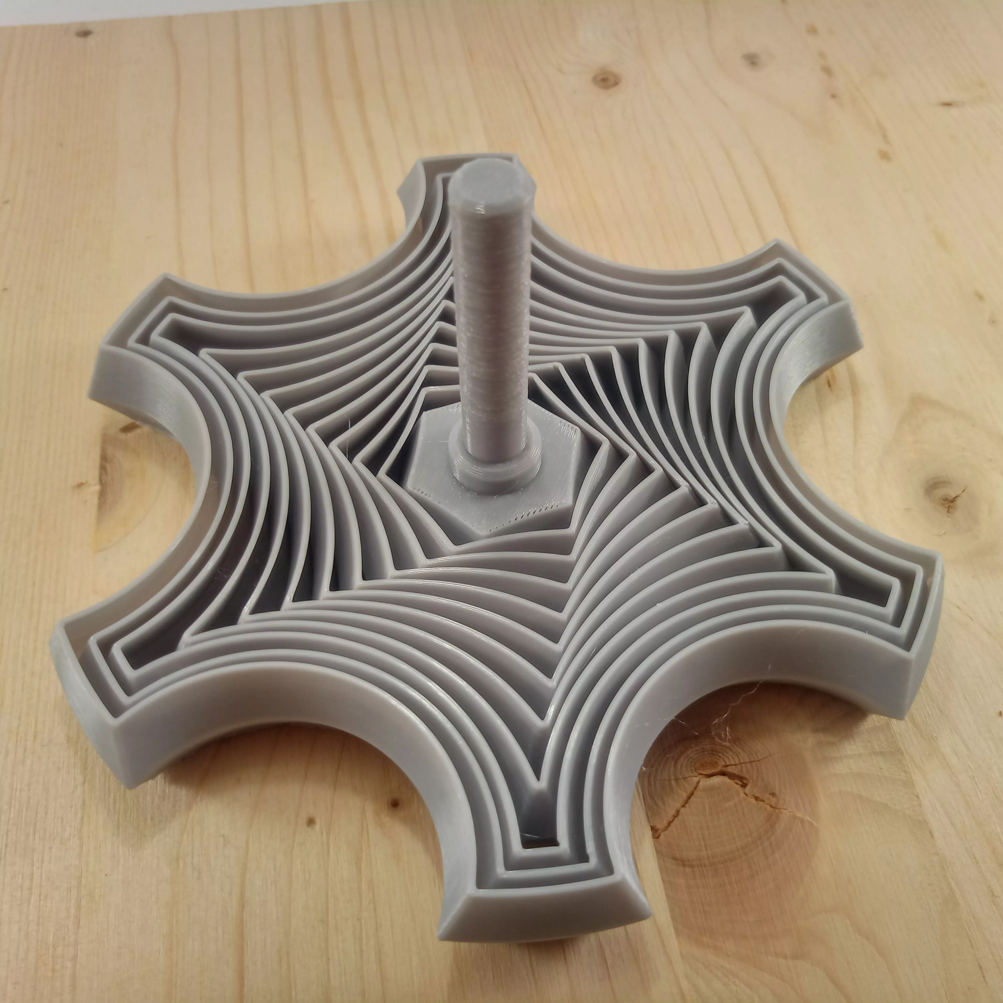 Celtic Cross Fractal Fidget With Handle 3D print model