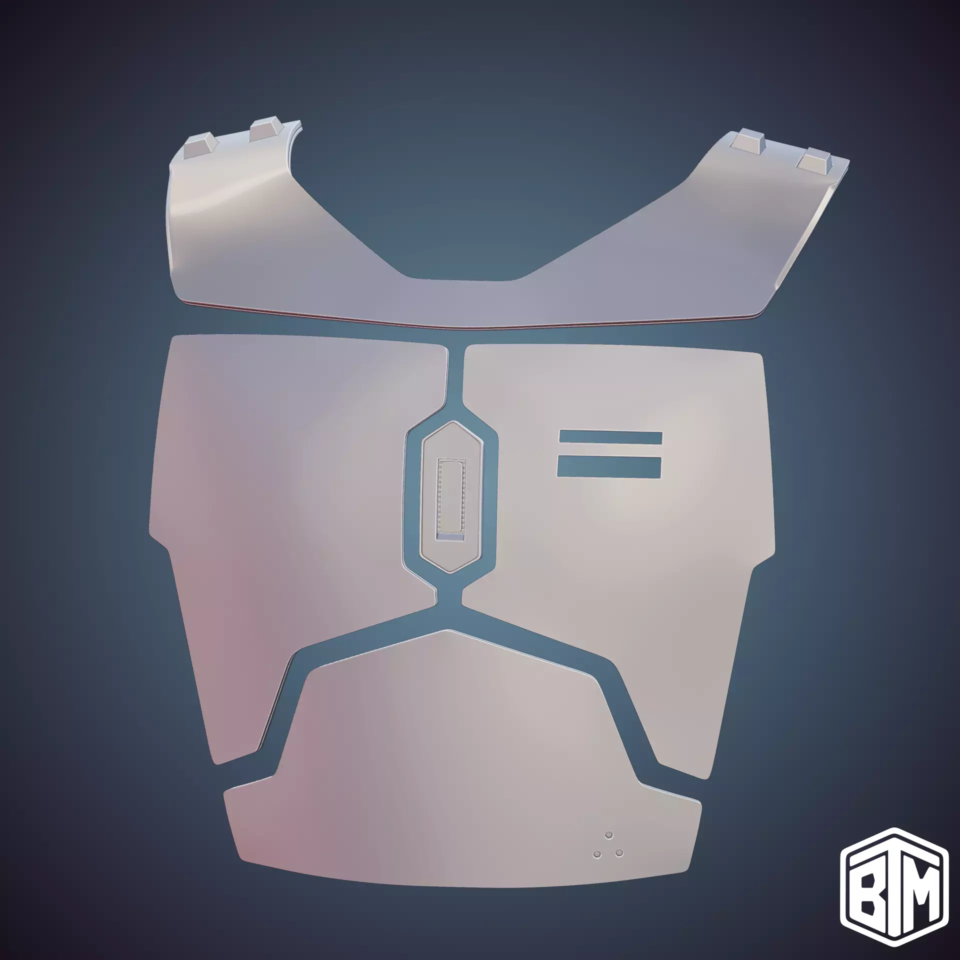 The Book Of Boba Fett Chest Collar Armor 3D Print STL Files 3D print model