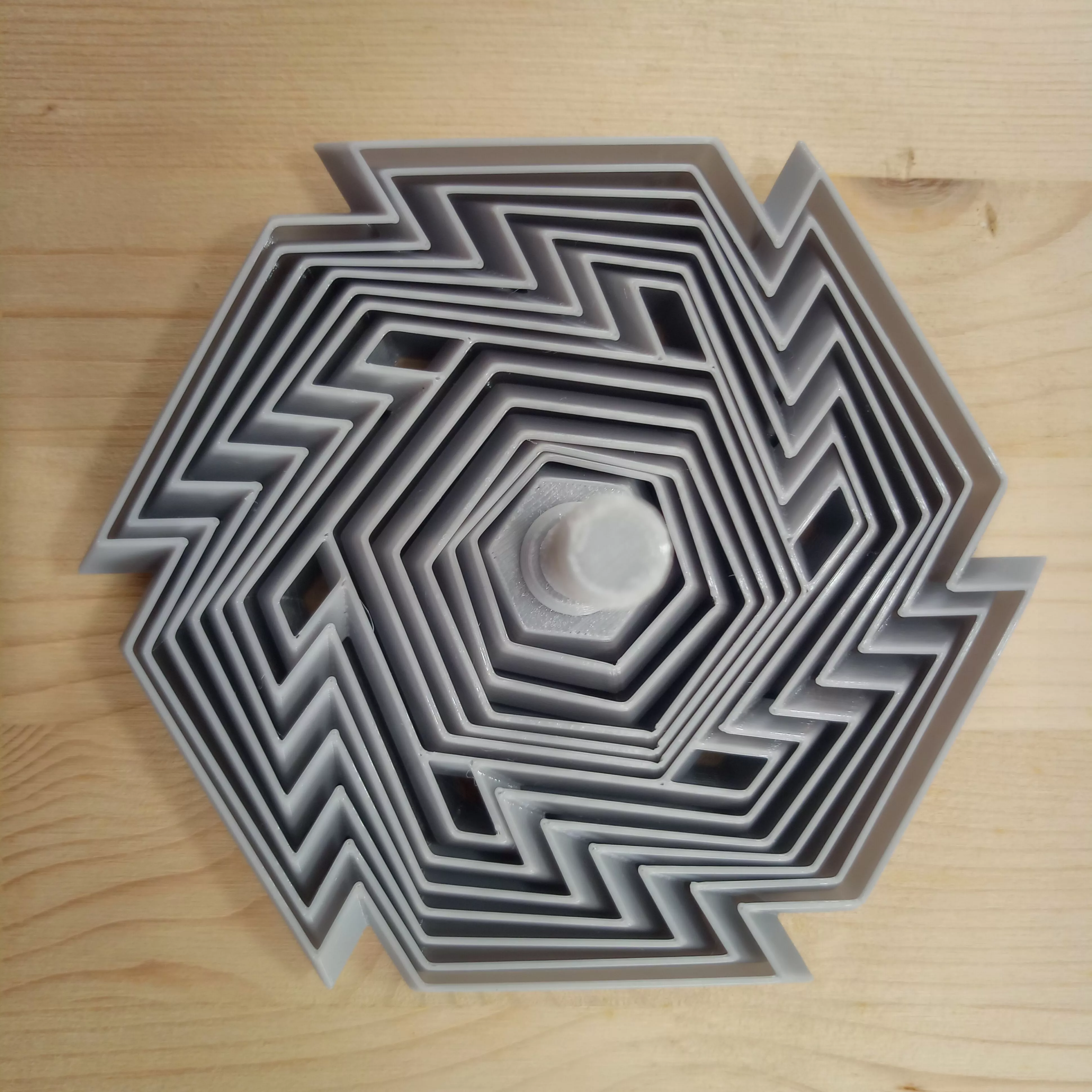 Shuriken Fractal Fidget With Handle 3D print model