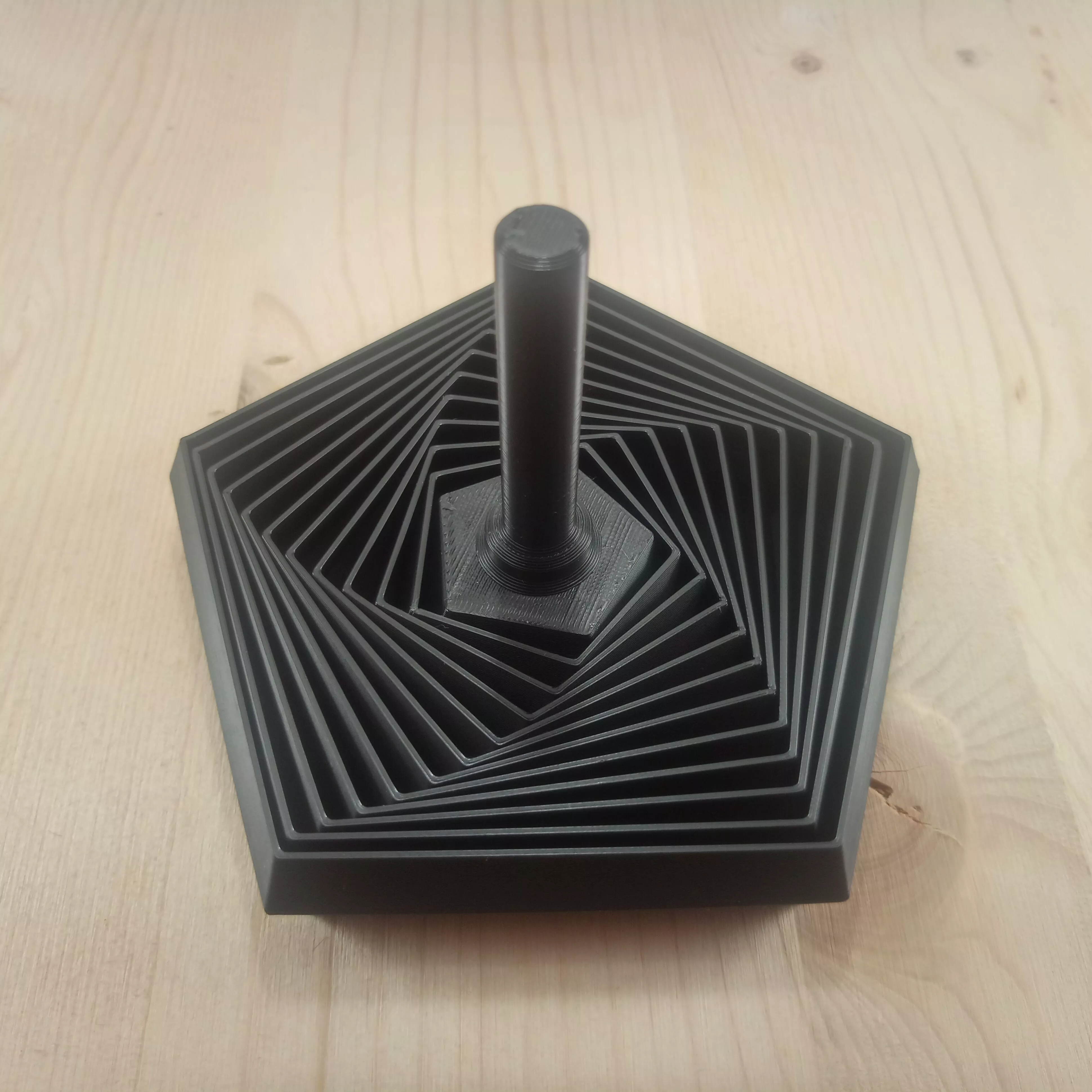 Pentagonal Fractal Fidget With Handle 3D print model