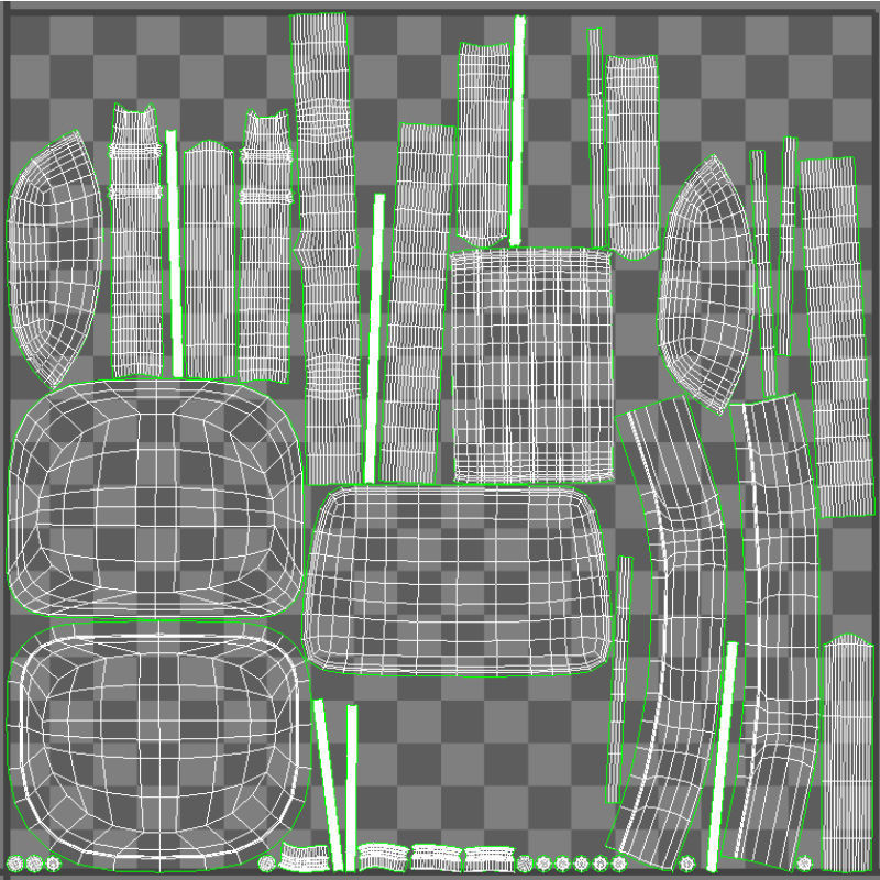 Retro Diner 50s Chair  Low-poly 3D model_14
