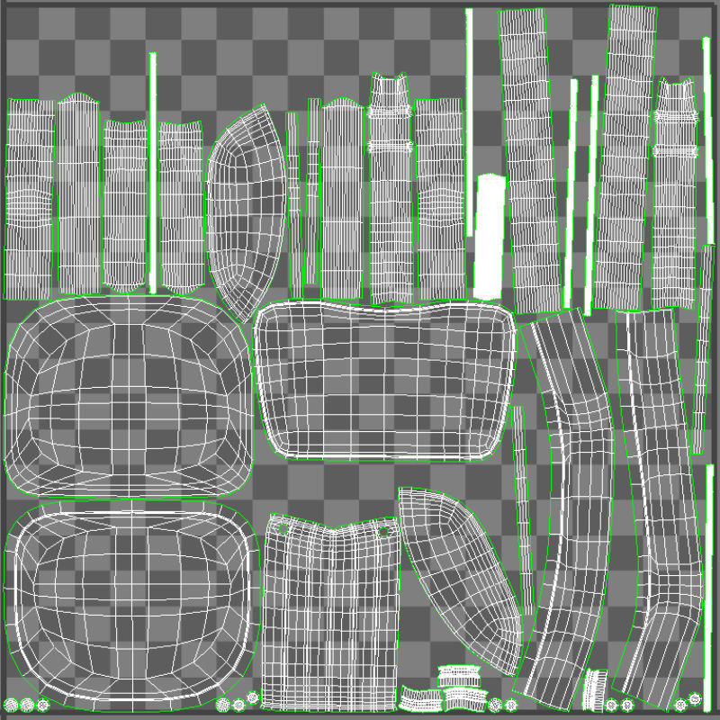 Retro Diner 50s Chair  Low-poly 3D model_15