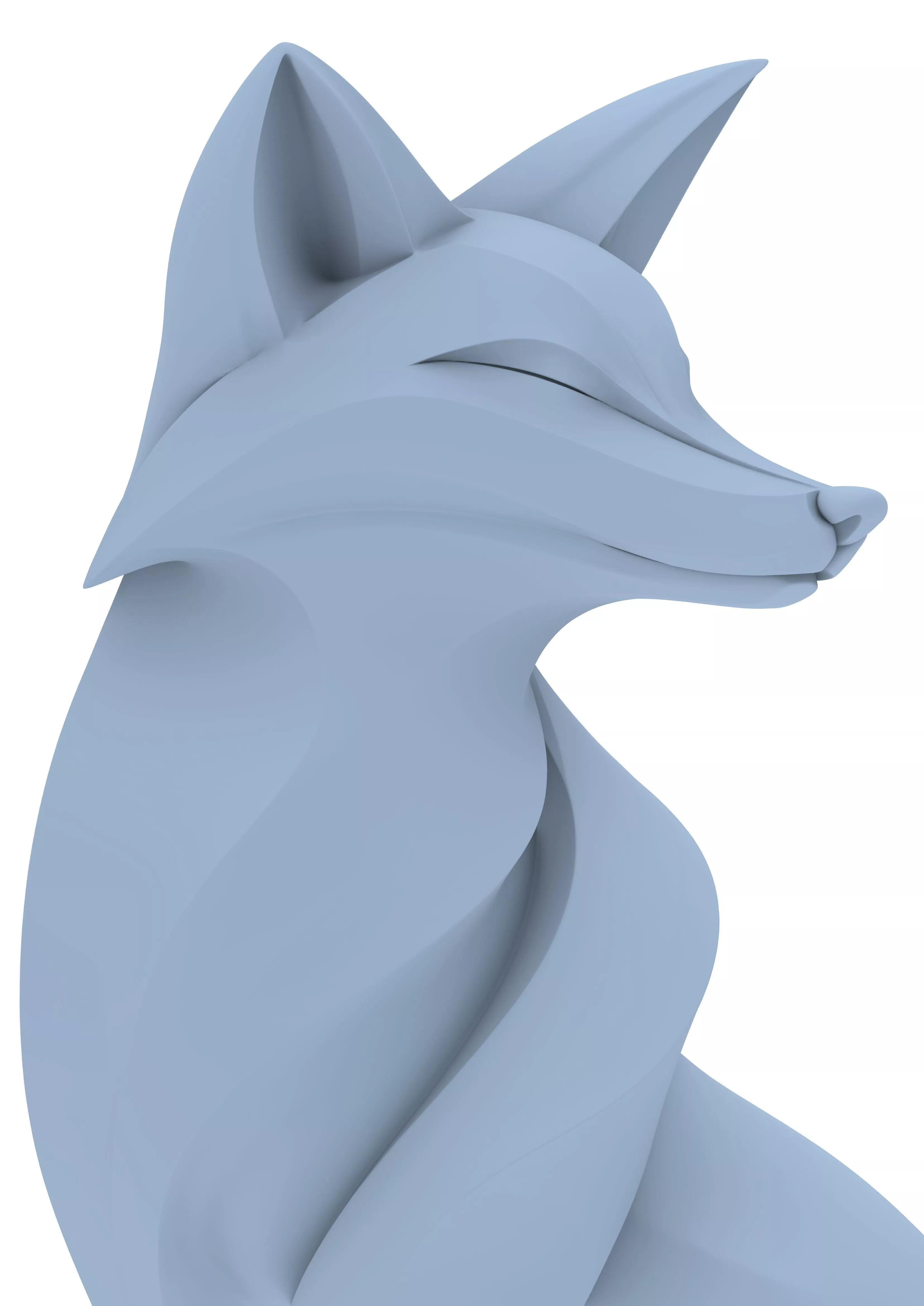 fox figure designer fox sculpture figura zorro 3D print model