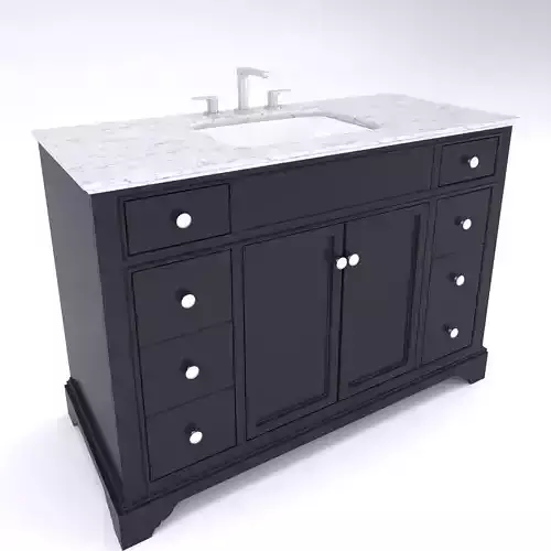 Vanity-003B bathroom vanity with marble top