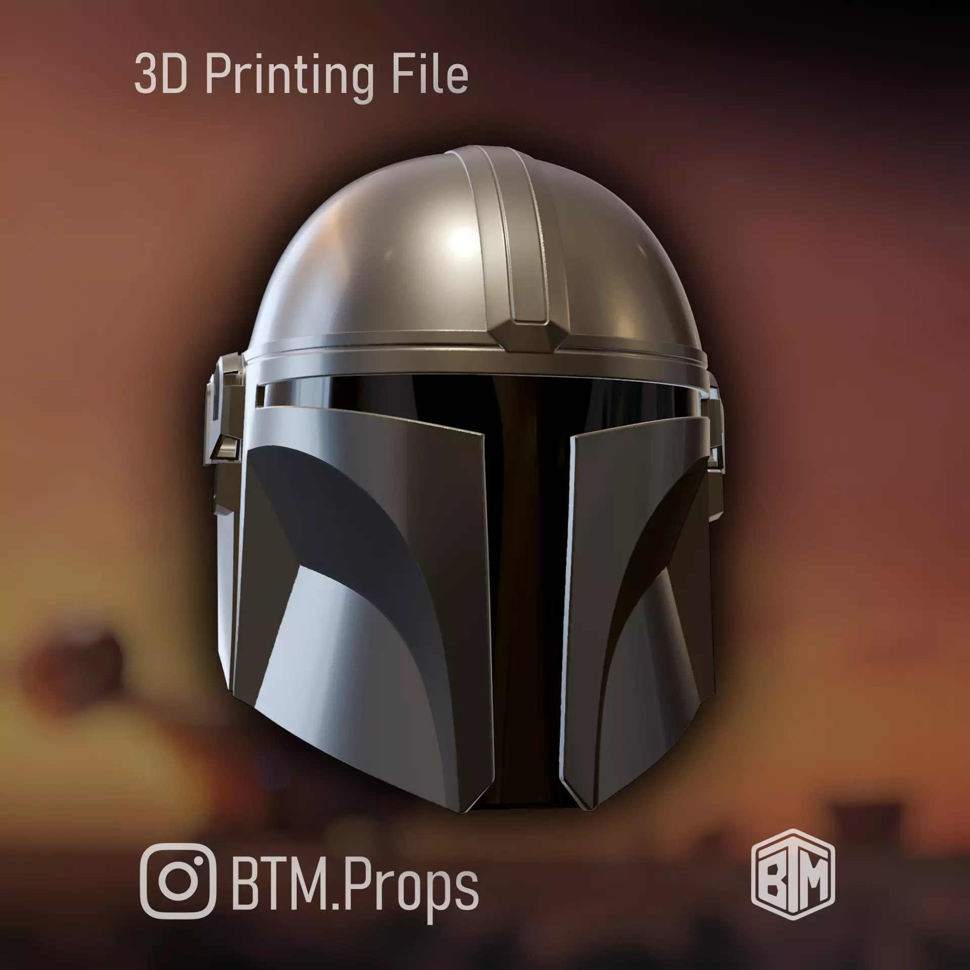 The Mandalorian Din Djarin Covert Grunt Judge Helmet 3D print model