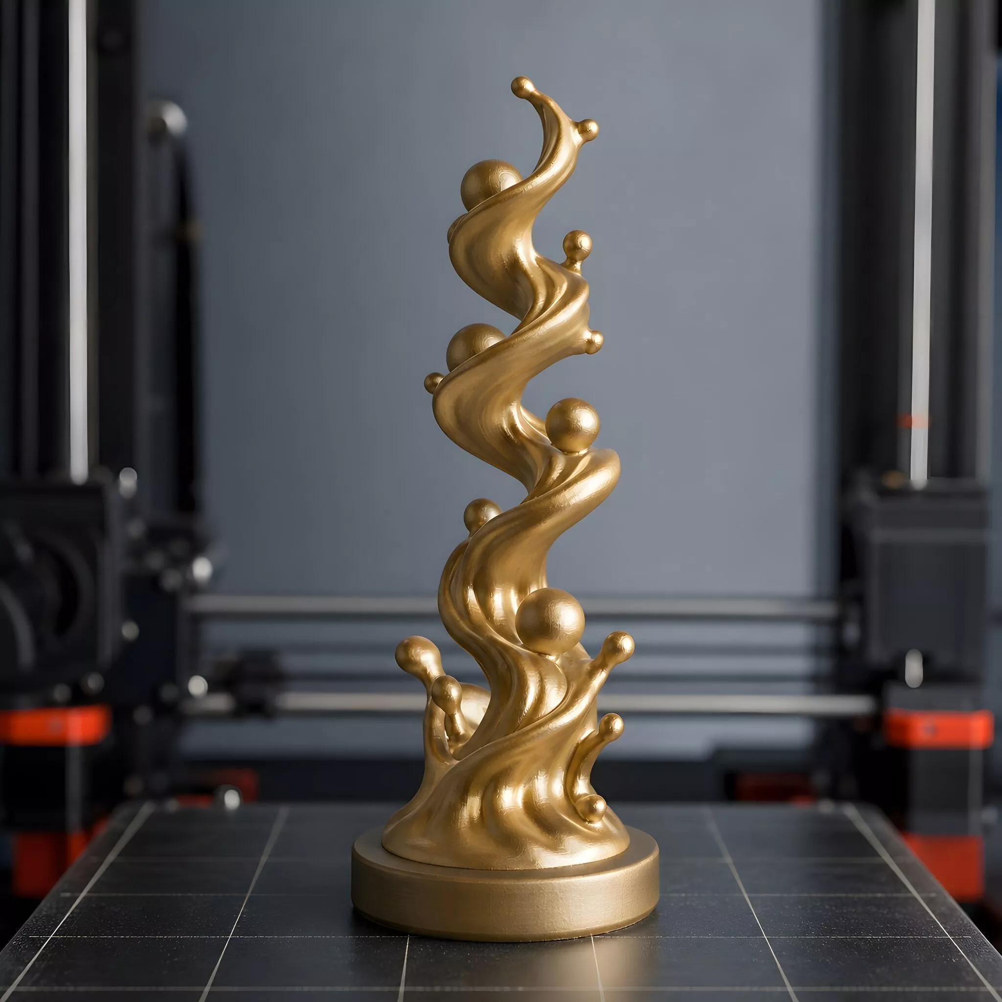 Droplet Spiral Splash 3D Print Model 3D print model