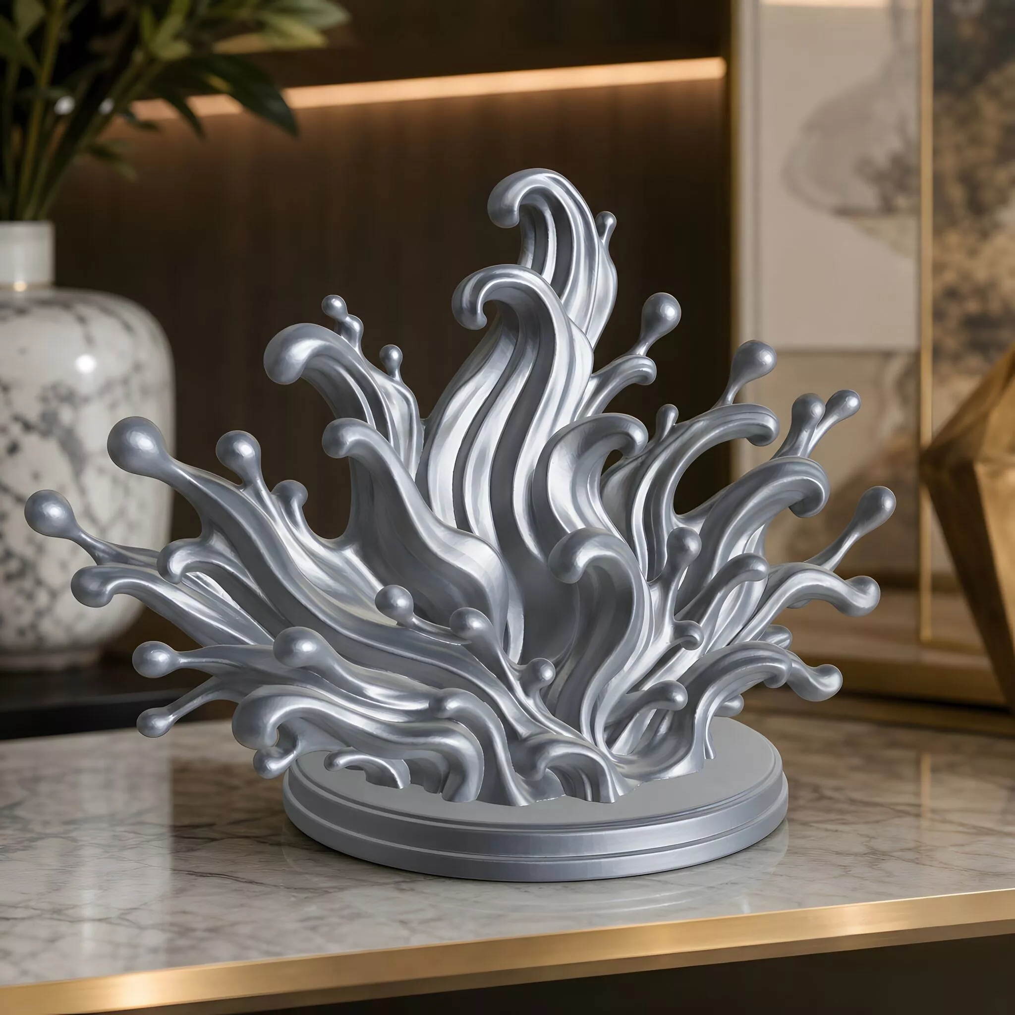 Wave Burst Centerpiece 3D Print Model 3D print model