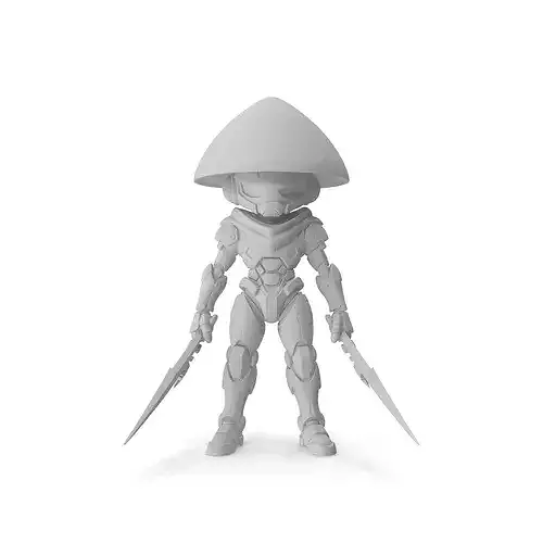 Print Ready Ghost Fungus Stealth Action Figure 3D print model
