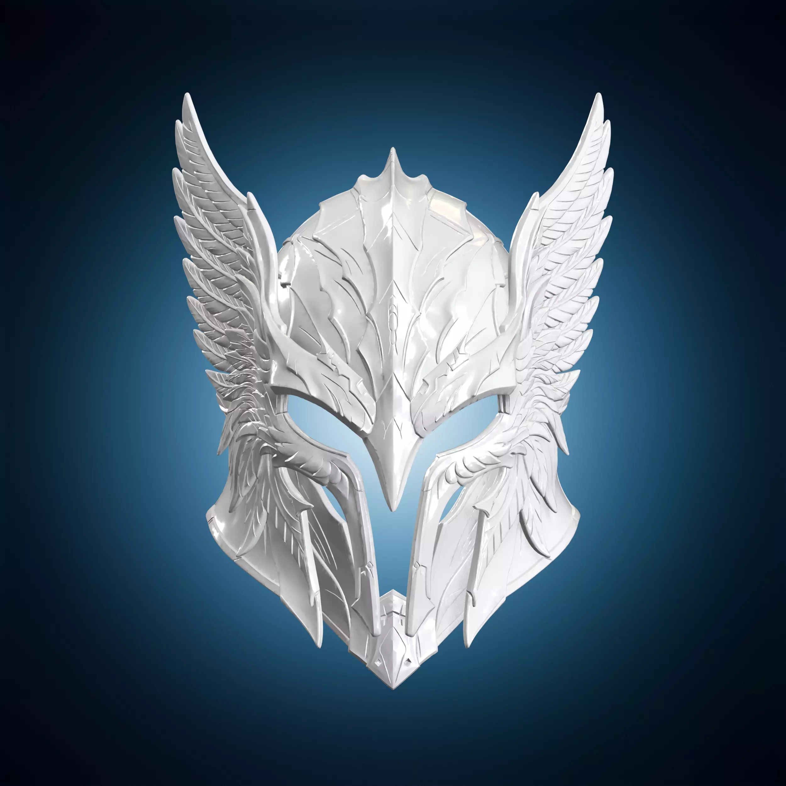 Dark Raven Winged War Mask 3D Print Model 3D print model