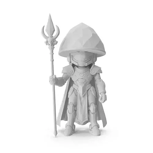 Print Ready Amethyst Mage Action Figure 3D print model