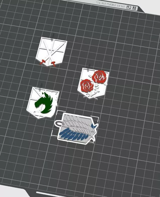 escudos de ataque a los titanes 3D print model