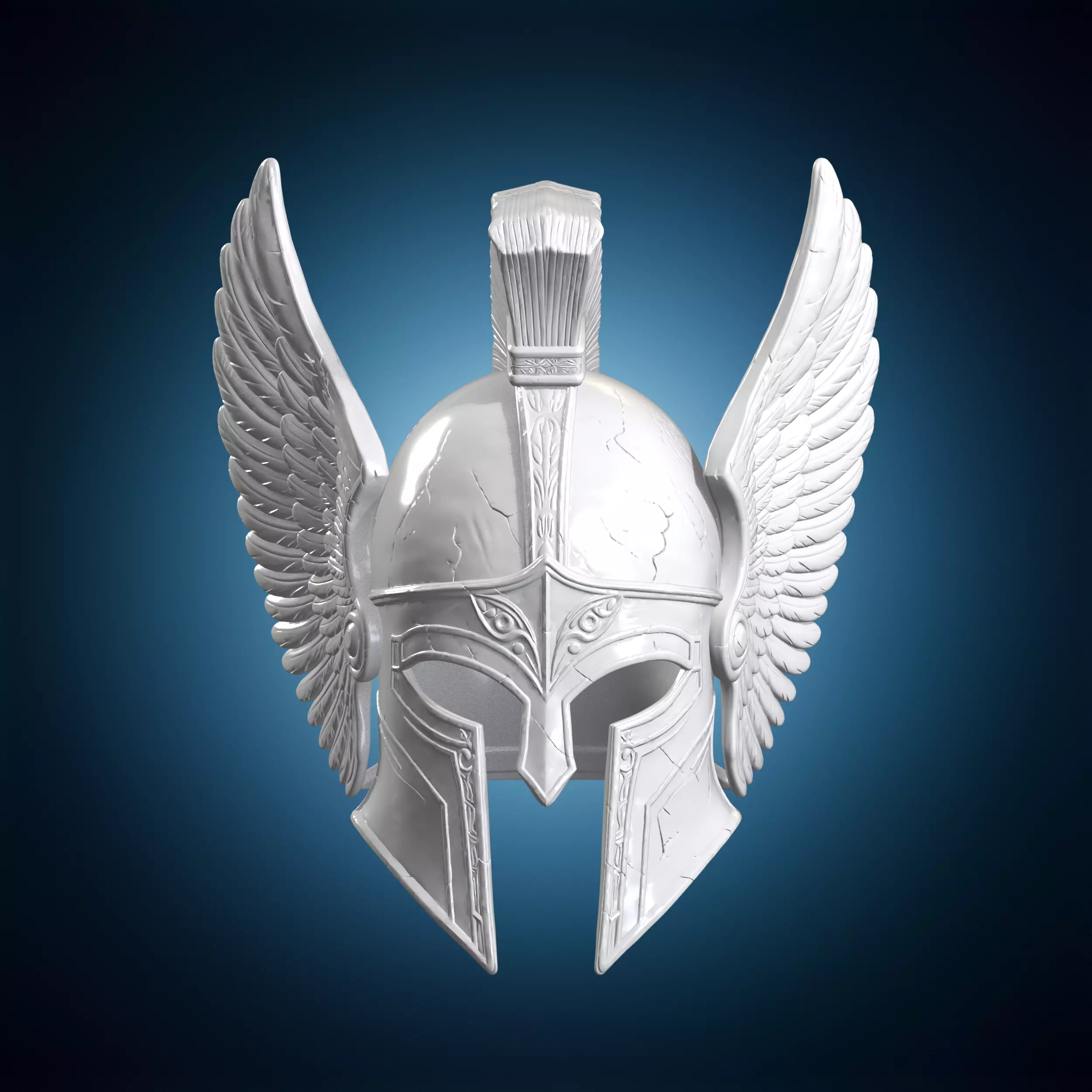 Winged War Helmet 3D Print Model 3D print model