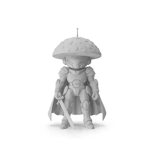 Print Ready Fly Agaric Commander Action Figure 3D print model