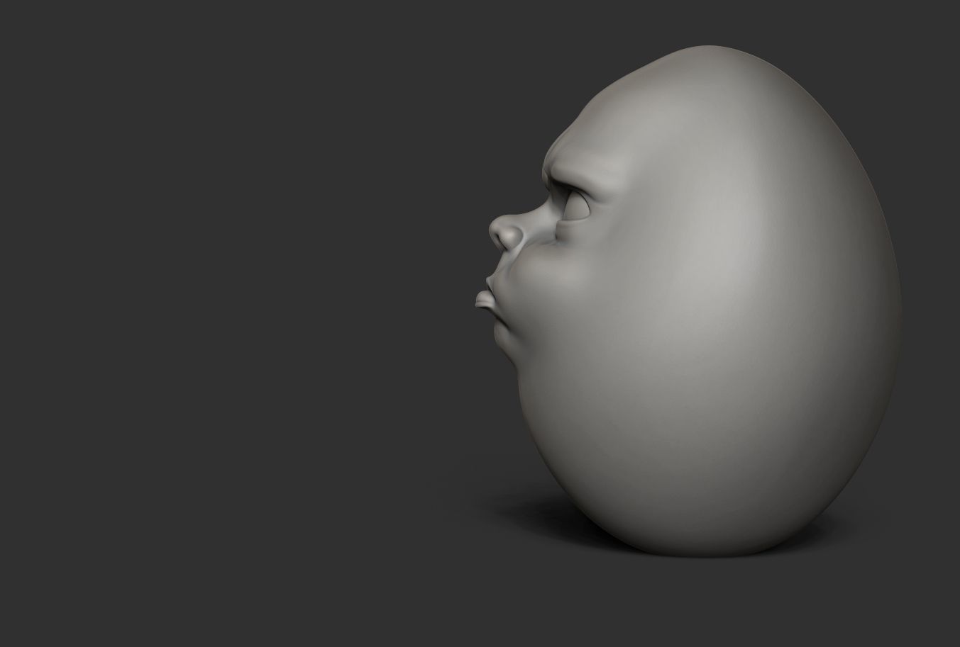 Sad Egg 3D print model_2