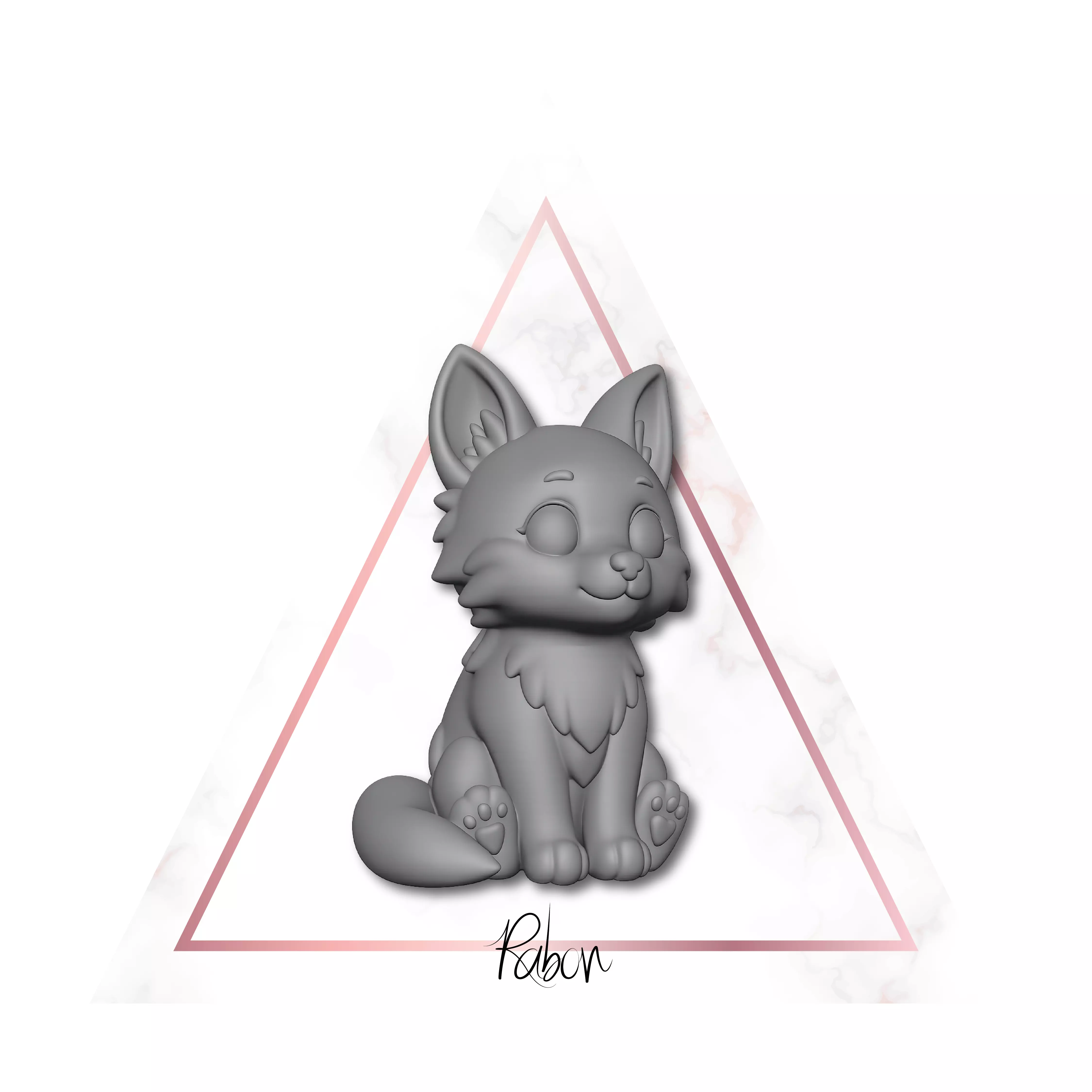 Wolf Kawaii 3D print model