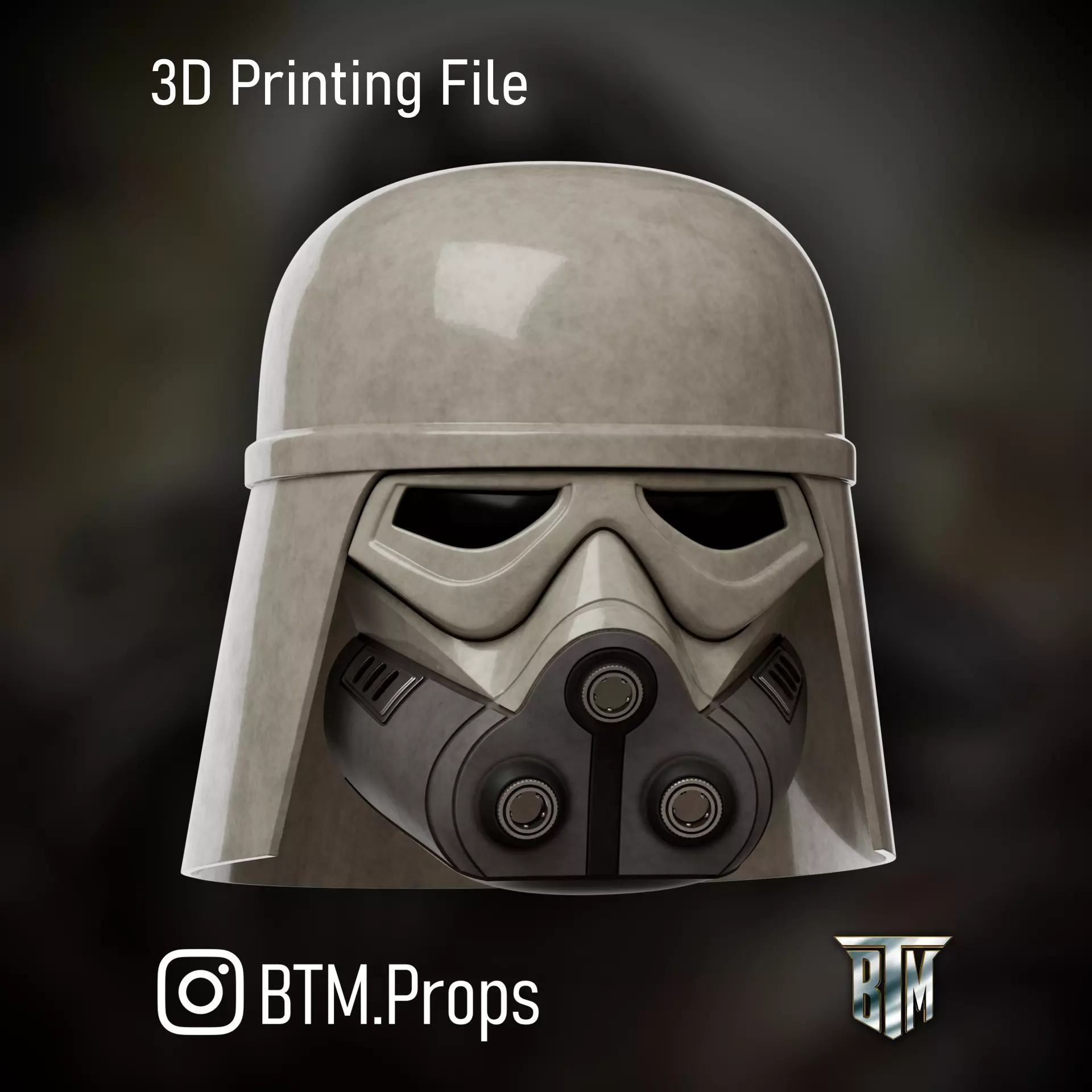 Imperial Remnant Snowtrooper Helmet Life Size Replica 3D print model