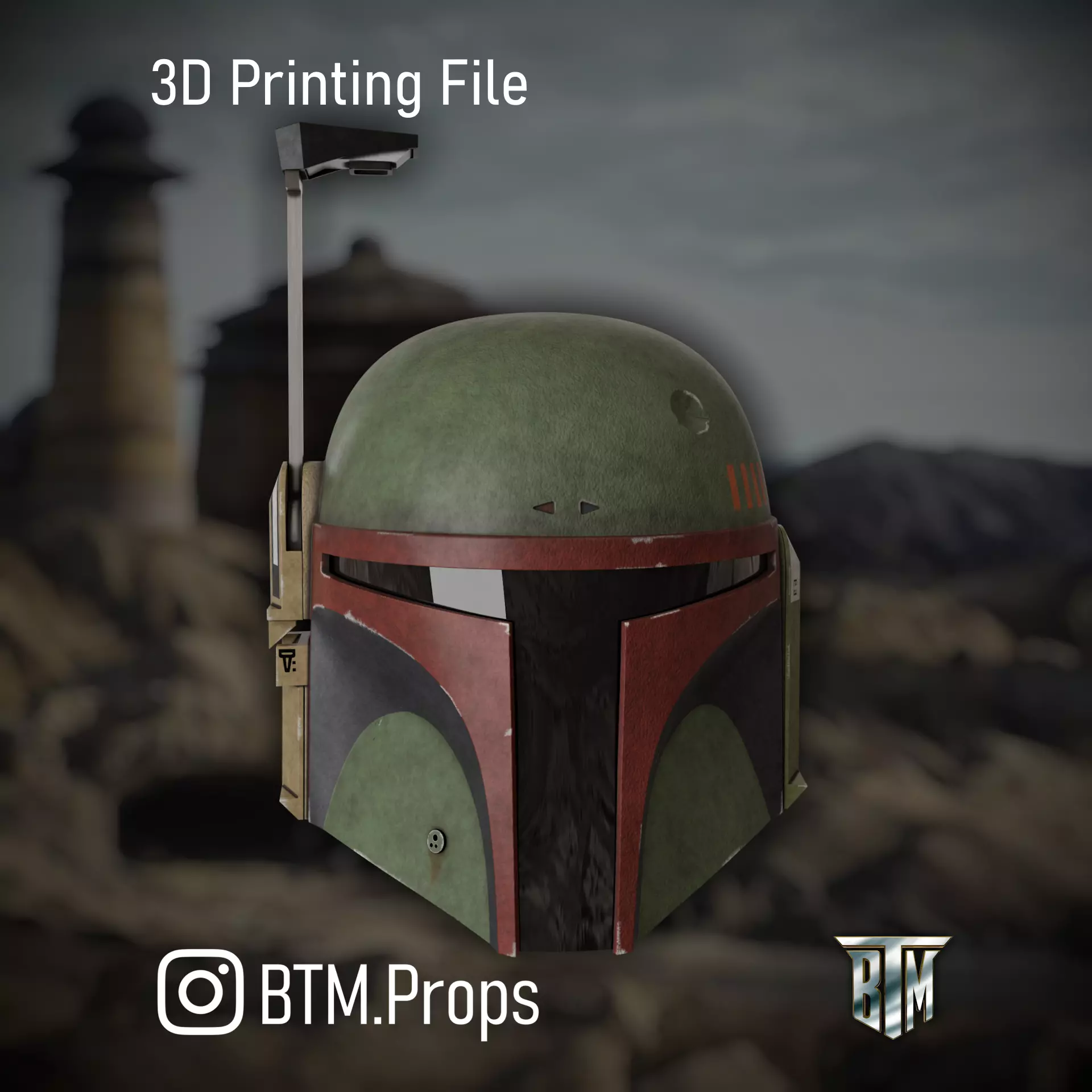 The Mandalorian Boba Fett Cobb Vanth Post Sarlacc Helmet Armor 3D print model
