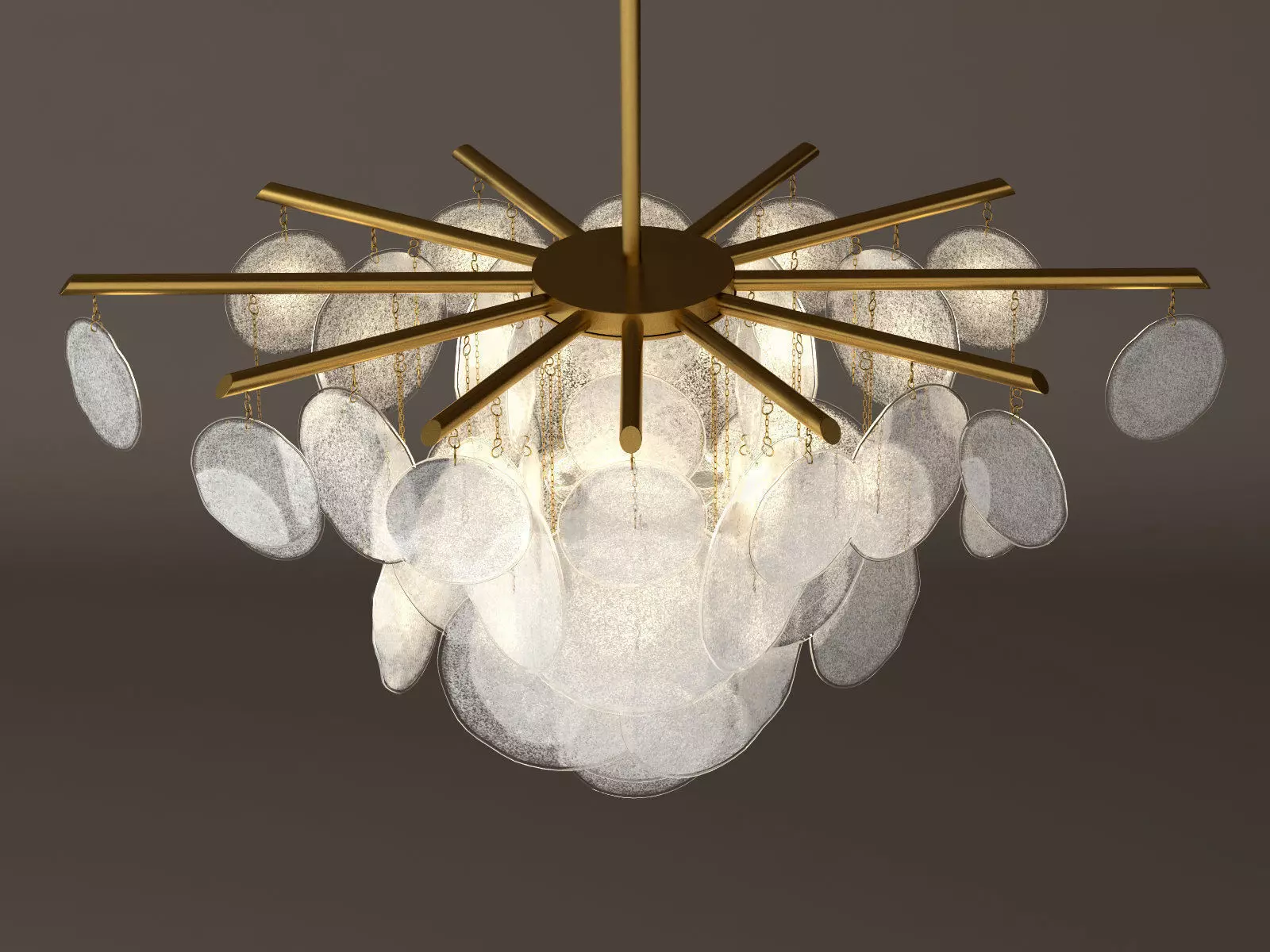 Nimbus chandelier with circles hanging from it 3D model_3