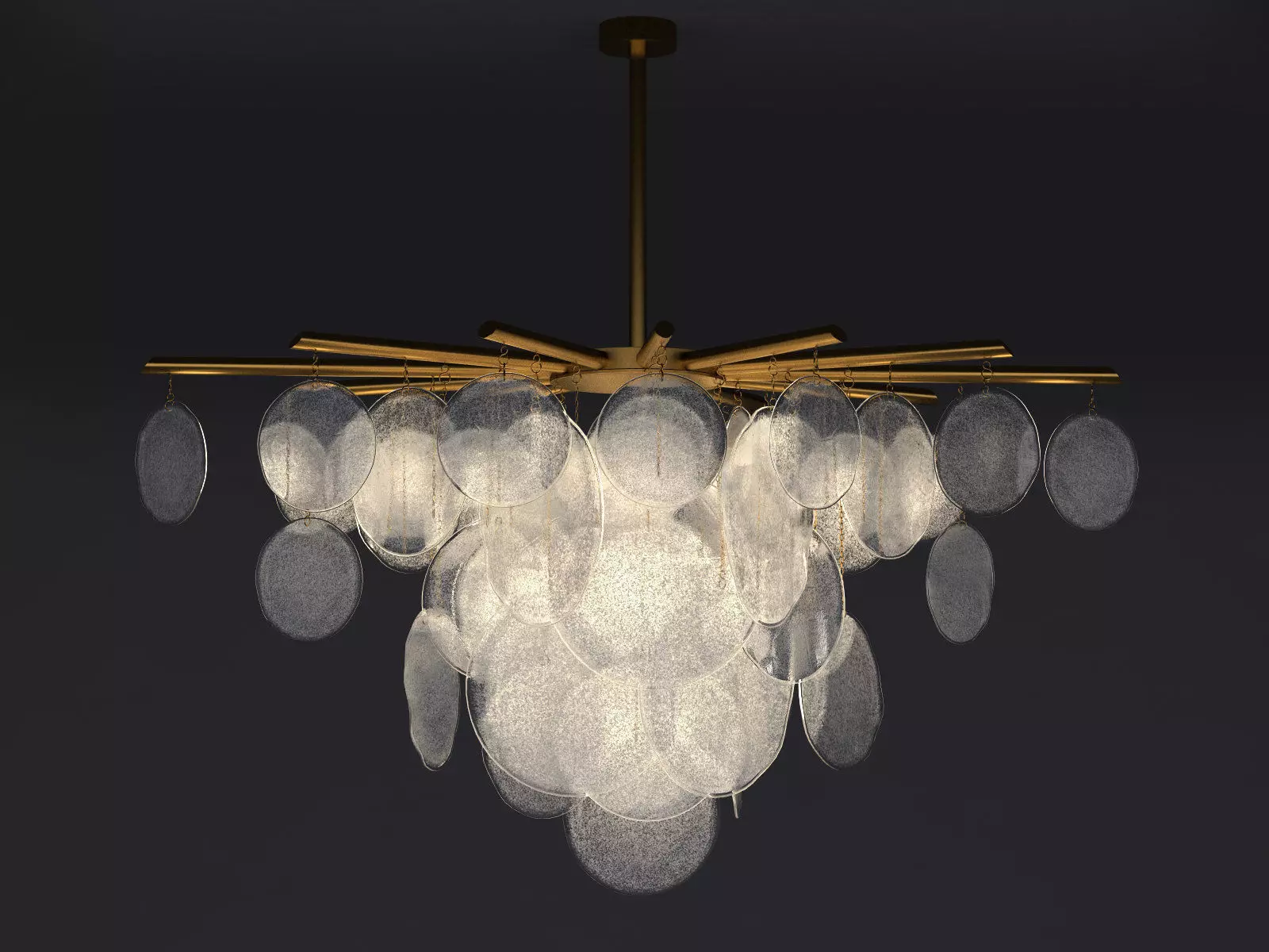 Nimbus chandelier with circles hanging from it 3D model_2
