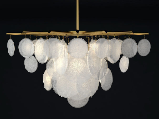 Nimbus chandelier with circles hanging from it 3D model