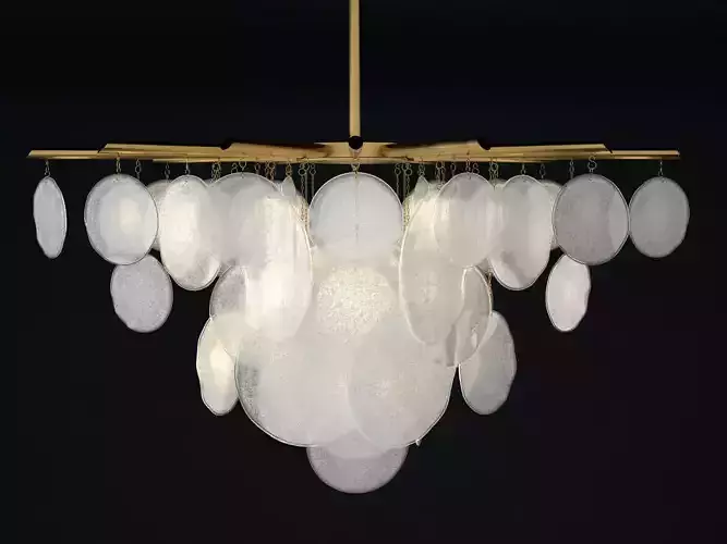 Nimbus chandelier with circles hanging from it 3D model Nimbus chandelier with circles hanging from it 3D model