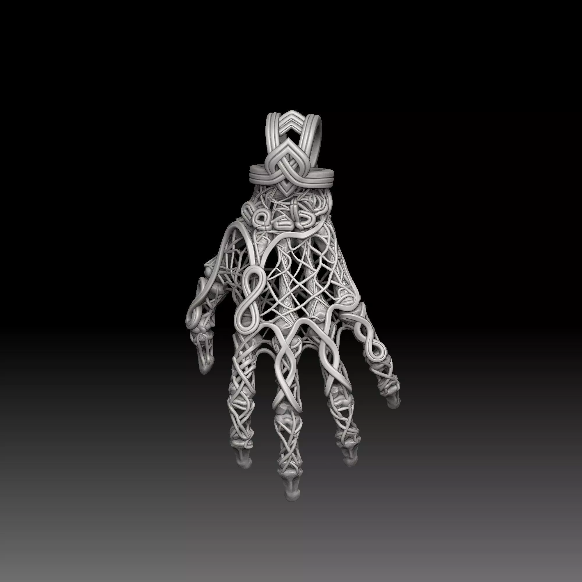 Chaos Order - one inch pendant 3D print model