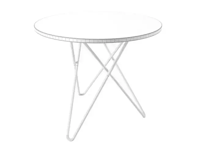O Tables table with metal base