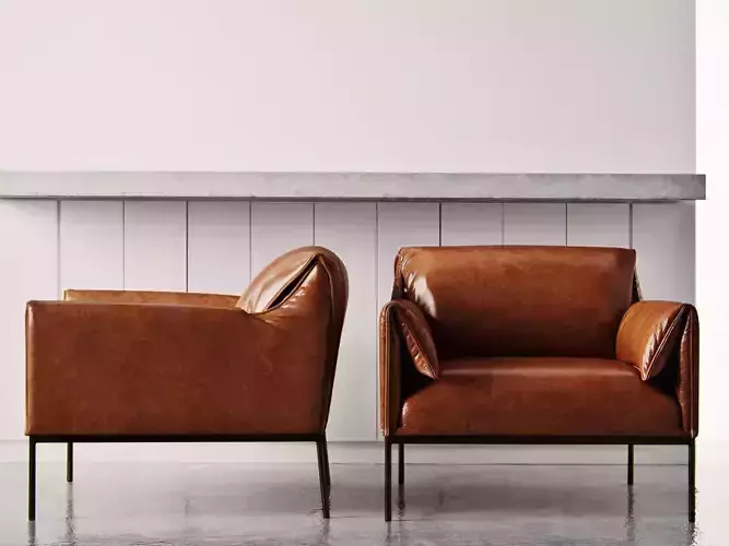 Virah person leather lounge chair