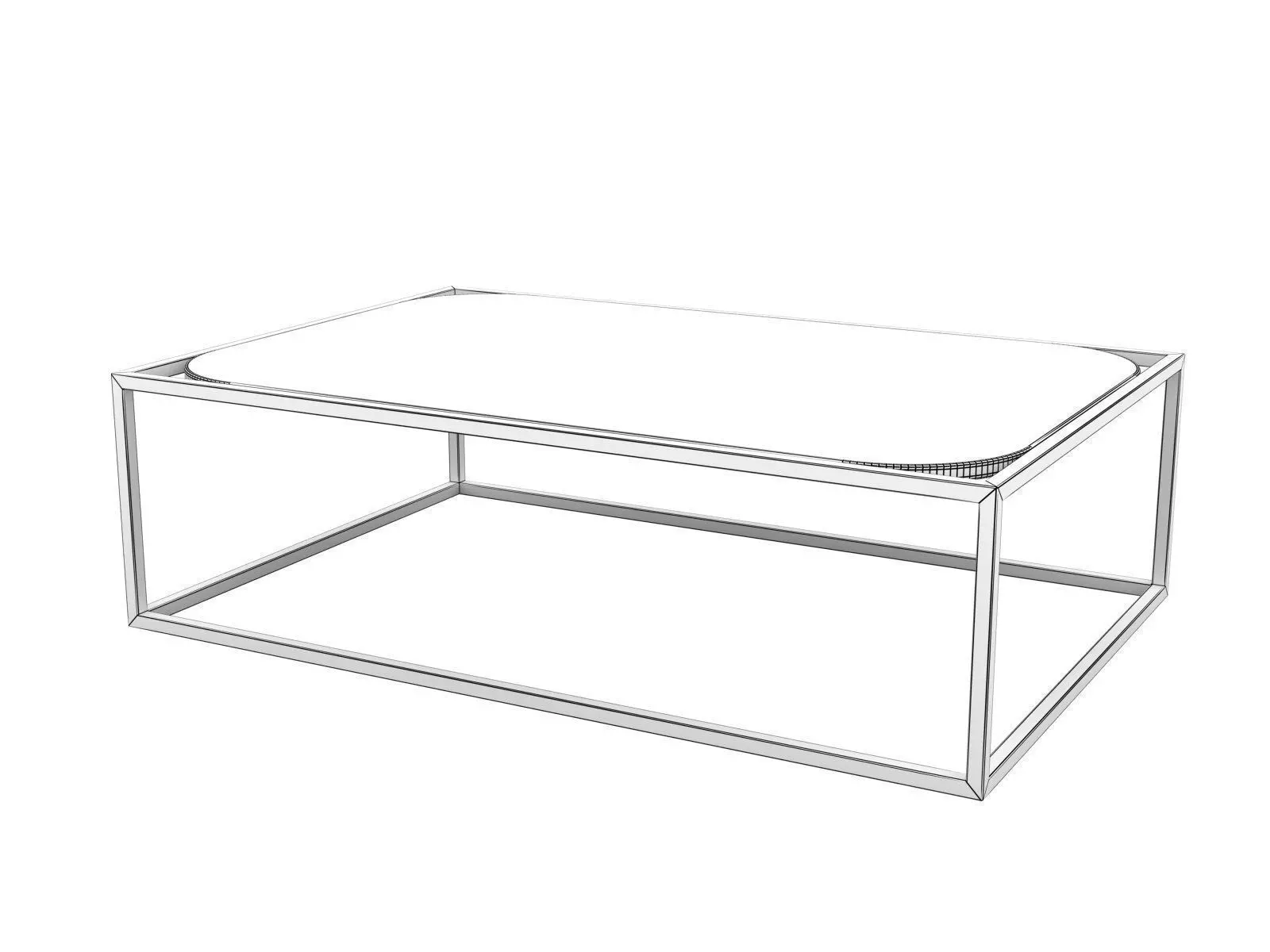 Paskal marble coffee table with metal frame 3D model_4